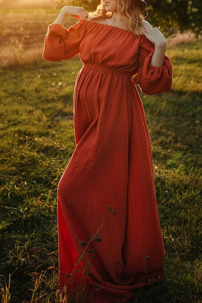 Boho Vintage Lace Maxi Maternity Long Dress Photoshoot Gown – Glamix  Maternity