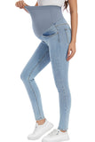 Maternity Jeans Over The Belly Slim Stretchy High Waist Denim Skinny Pants