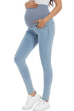 Maternity Jeans Over The Belly Slim Stretchy High Waist Denim Skinny Pants