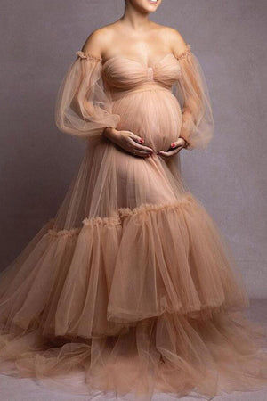 Shop Cheap See Through Maternity Dresses, White Lace See-through