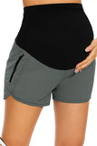 Over Belly Quick Dry Maternity Shorts Workout Athletic Running Pregnancy Shorts