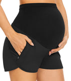 Over Belly Quick Dry Maternity Shorts Workout Athletic Running Pregnancy Shorts