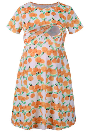 Comfortable Loose Short-Sleeved Floral Breastfeeding Dress – Glamix  Maternity