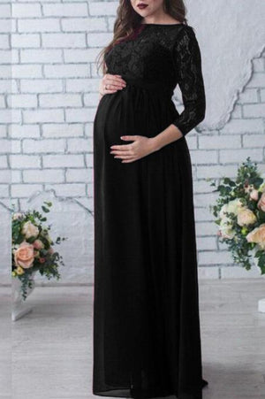 Cheap Fashion Black Maternity Dresses, Black Long Maternity Dress For Sale  – Glamix Maternity